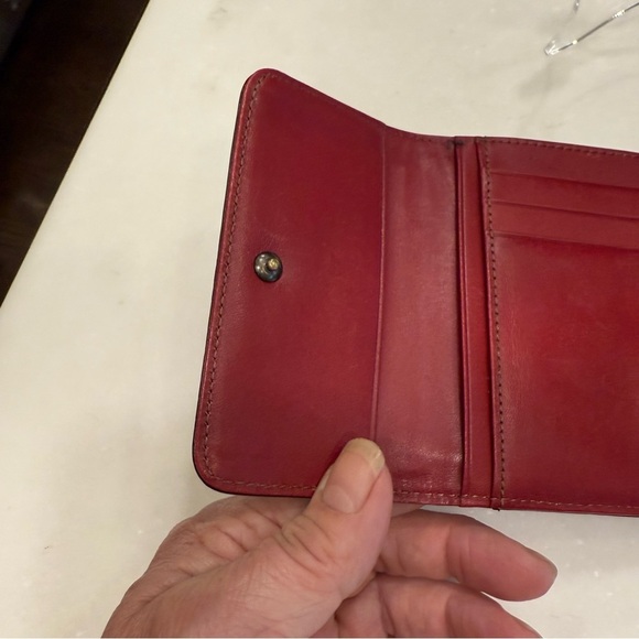 BURBERRY BLUE LABEL WOMEN’S WALLET. Red, black, white w/ Brown leather trim - Picture 7 of 13